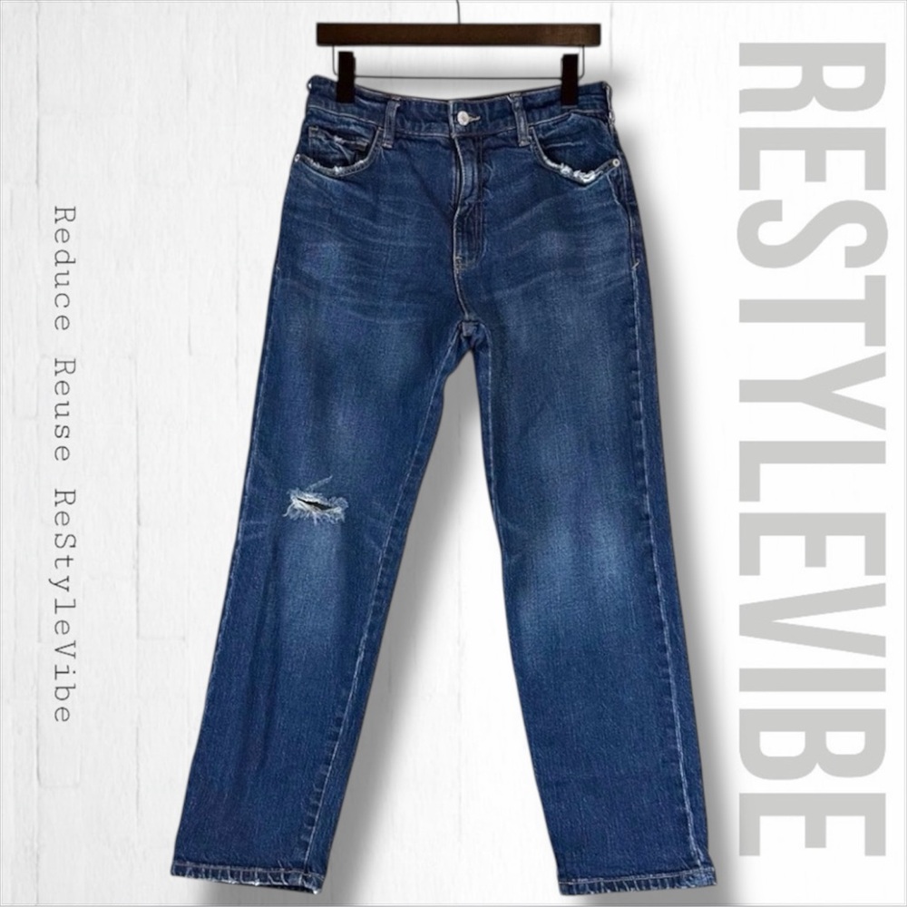 PILCRO ANTHROPOLOGIE Women’s Size 26 Denim Jeans High Rise Fit Stretch Boyfriend
